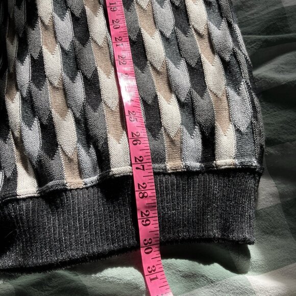 Vintage Cooper Sweater Mens XXL Chevron Geometric Biggie Rap Knit Made in Canada - Picture 9 of 9